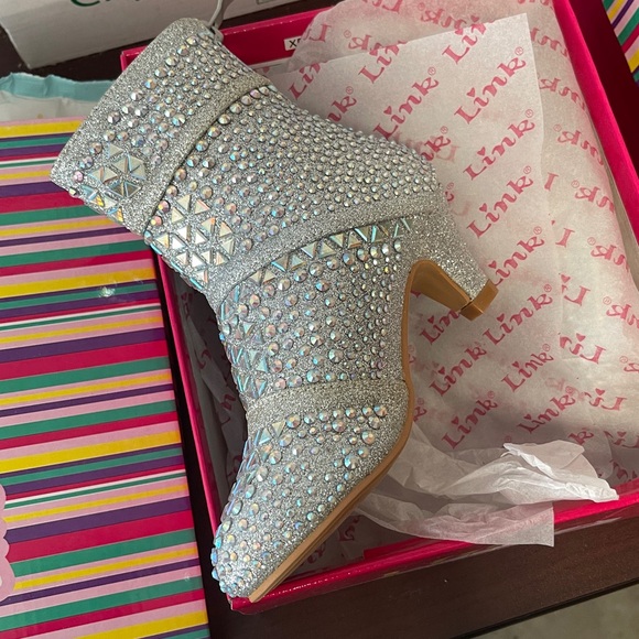 Low heel rhinestone kids boots - Picture 3 of 3